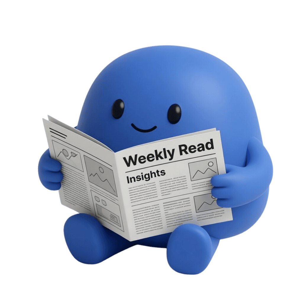 Bob reading the weekly LinkedIn insights newsletter