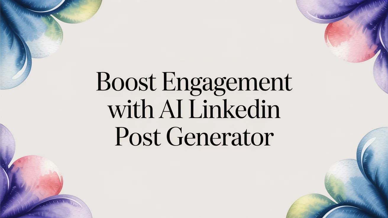 Verhoog Engagement Met AI LinkedIn Post Generator