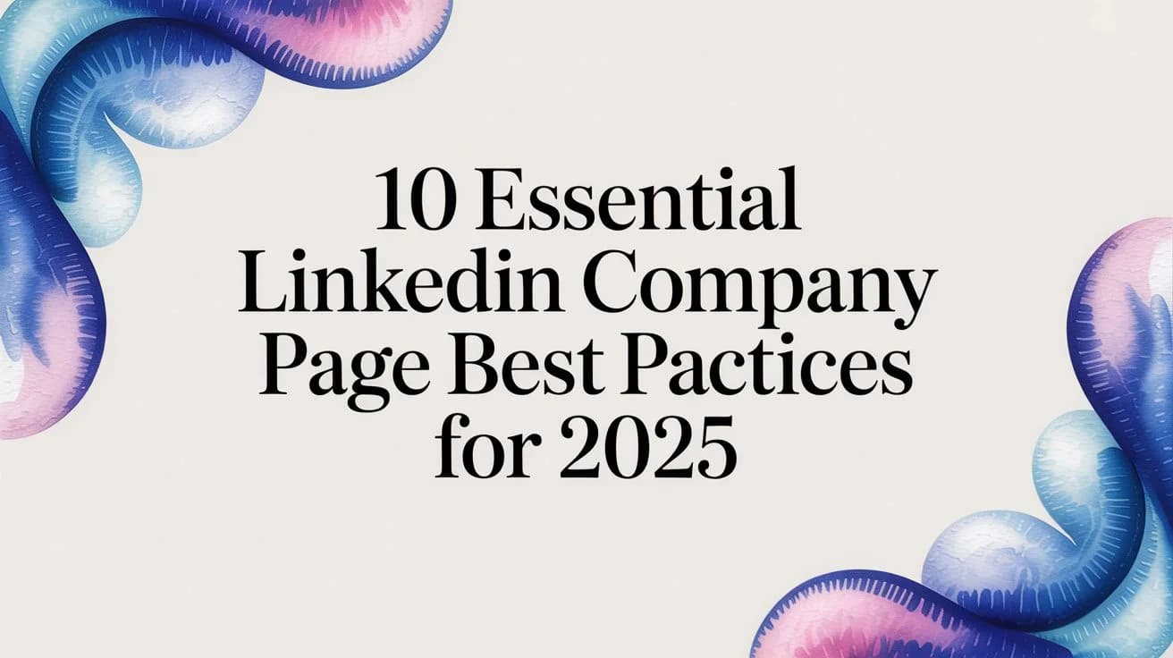 10 best practices voor je LinkedIn bedrijfspagina in 2026