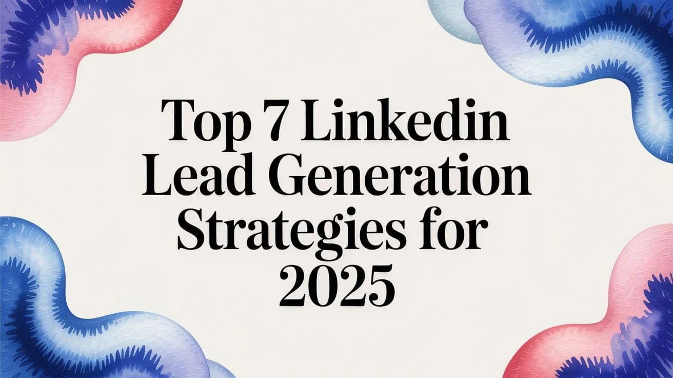 Top 7 LinkedIn leadgeneratie strategieen voor 2025