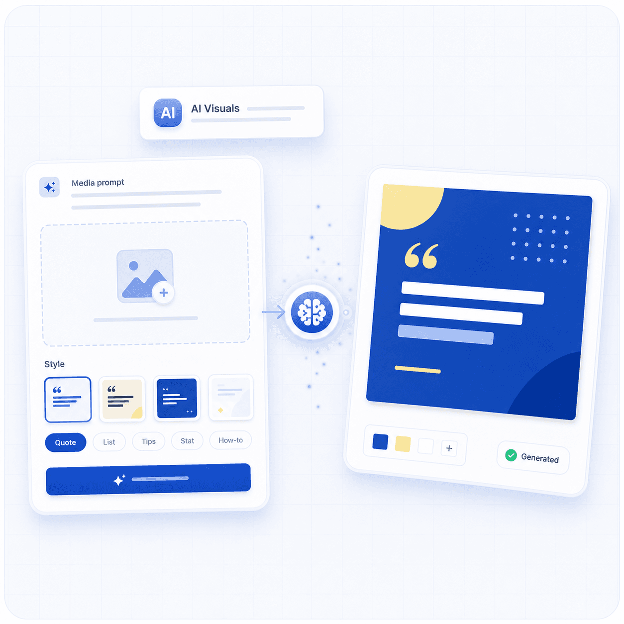AI visuals product mockup