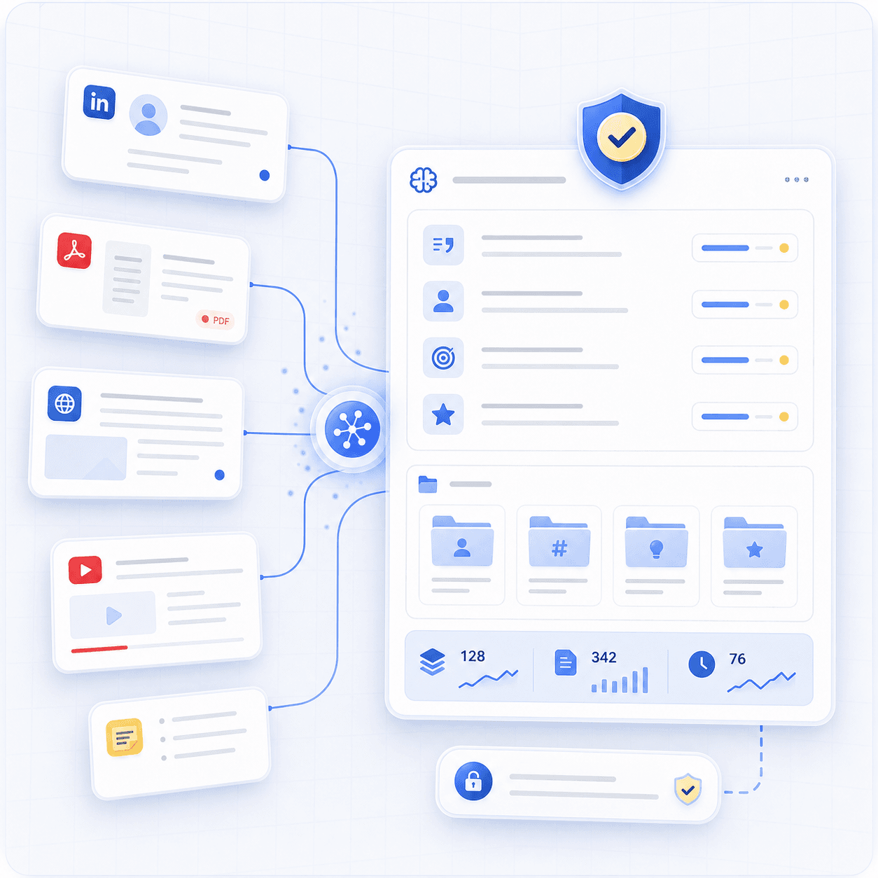 Knowledge ingest product mockup