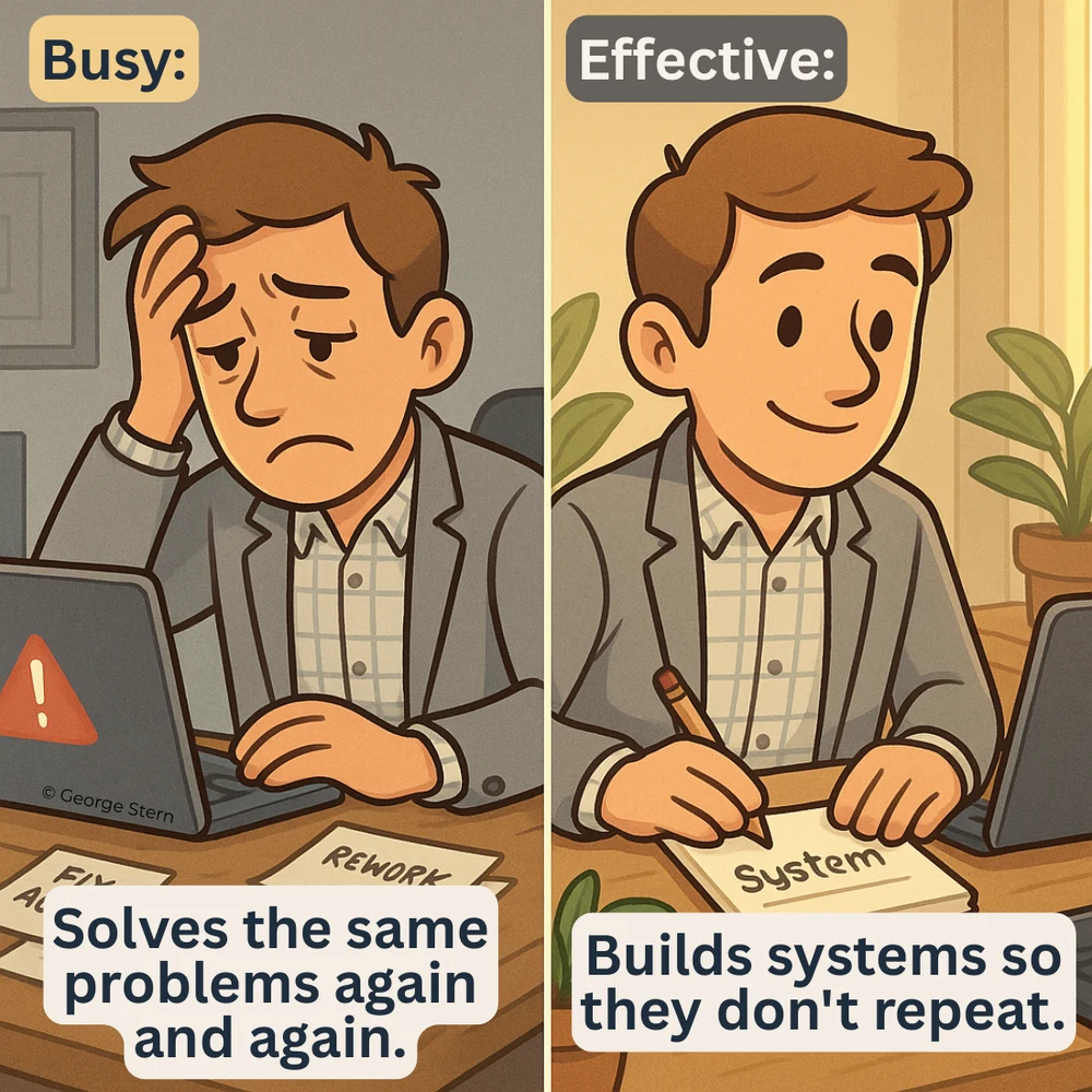 George Stern, slide 5 of 10: Repeating problems versus building systems