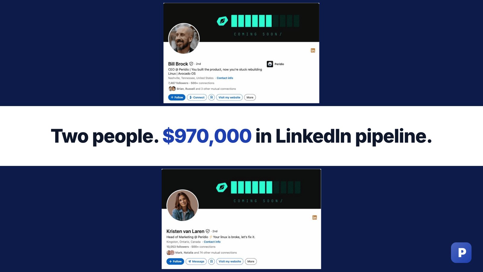 Bill Brock and Kristen van Laren of Peridio on LinkedIn